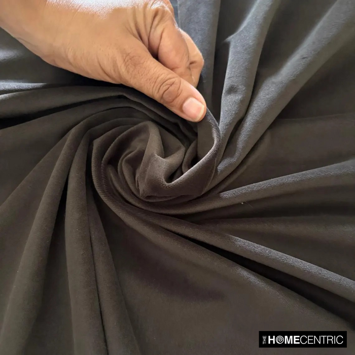 Dark Brown High Quality Plush Velvet Fabric by the Yard