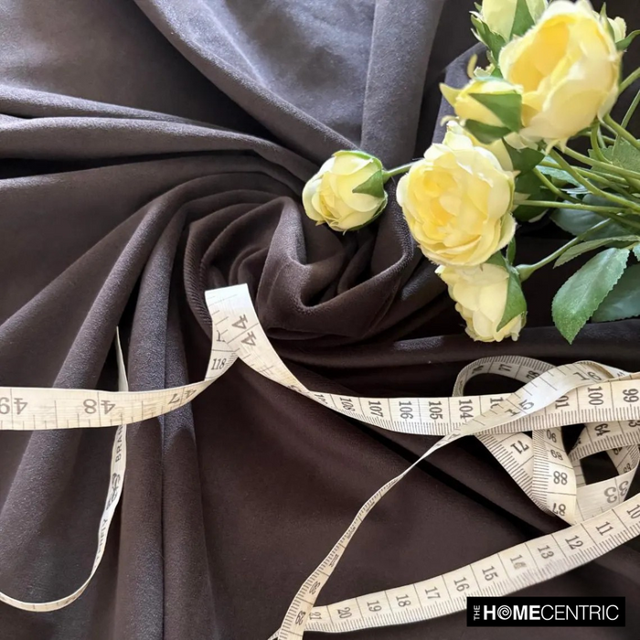 Dark Brown High Quality Plush Velvet Fabric by the Yard