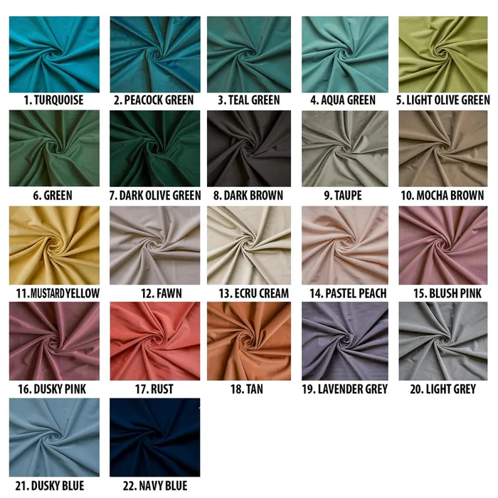 Dark Olive Green High Quality Plush Velvet Fabric by the Yard