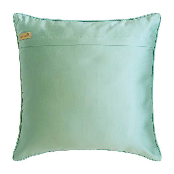 Darya - Sea Blue Velvet & Satin Throw Pillow Cover