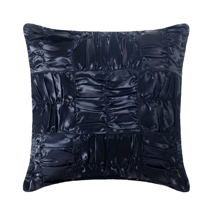 Dreamy Black - Black Satin Throw Pillow Cover