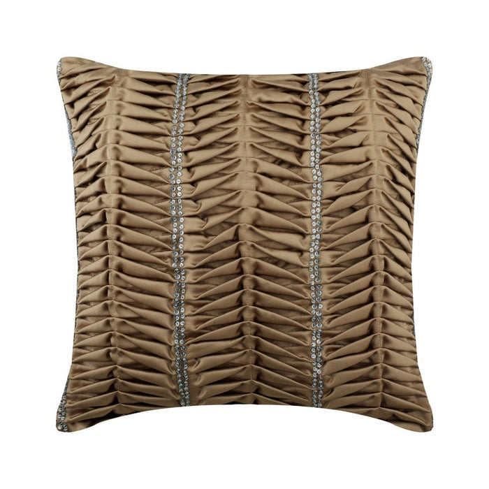 Dull Gold Ceremony Throw Pillow Cover