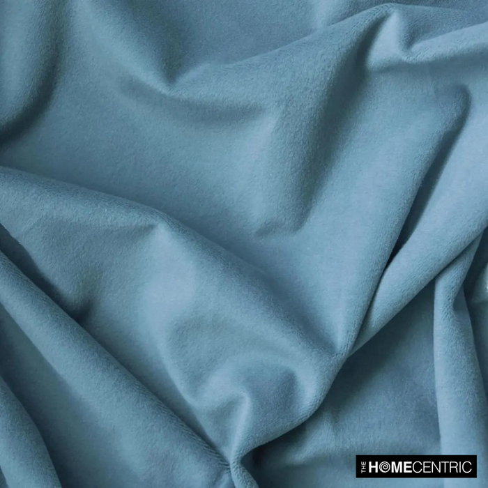 Dusky Blue High Quality Plush Velvet Fabric by the Yard