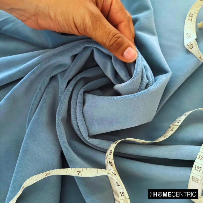 Dusky Blue High Quality Plush Velvet Fabric by the Yard