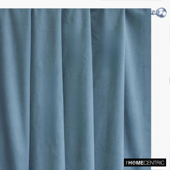Dusky Blue High Quality Plush Velvet Fabric by the Yard