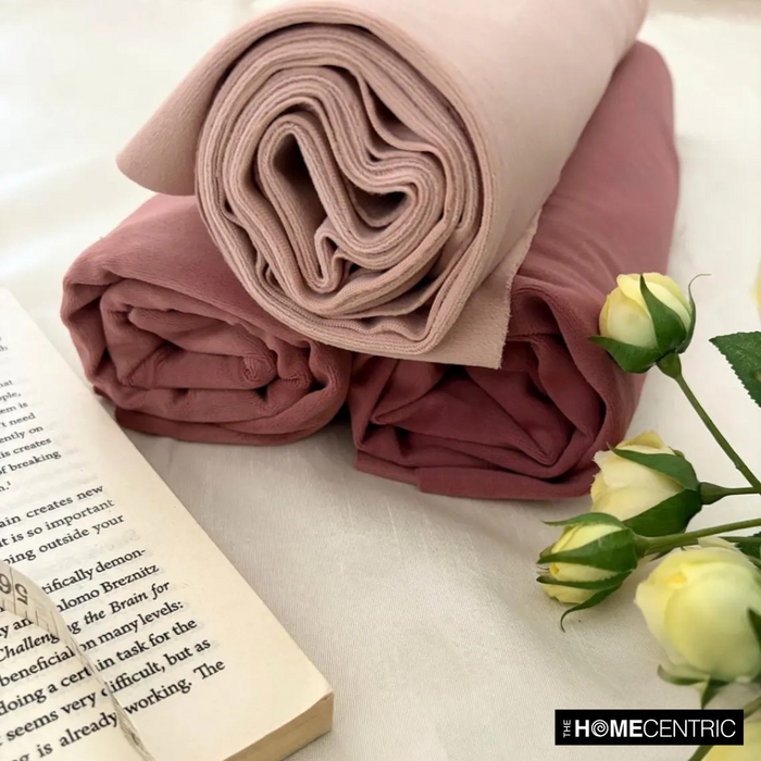 Dusky Pink High Quality Plush Velvet Fabric by the Yard