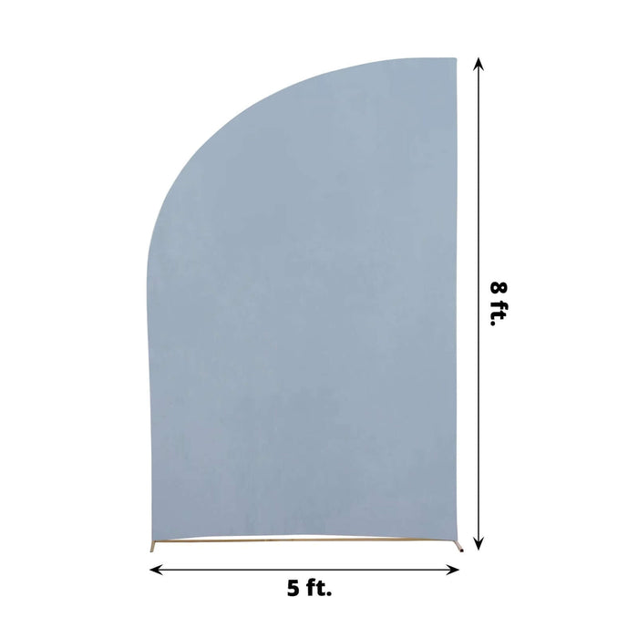 Curved 5 ft x 8 ft backdrop in soft blue color for photography.