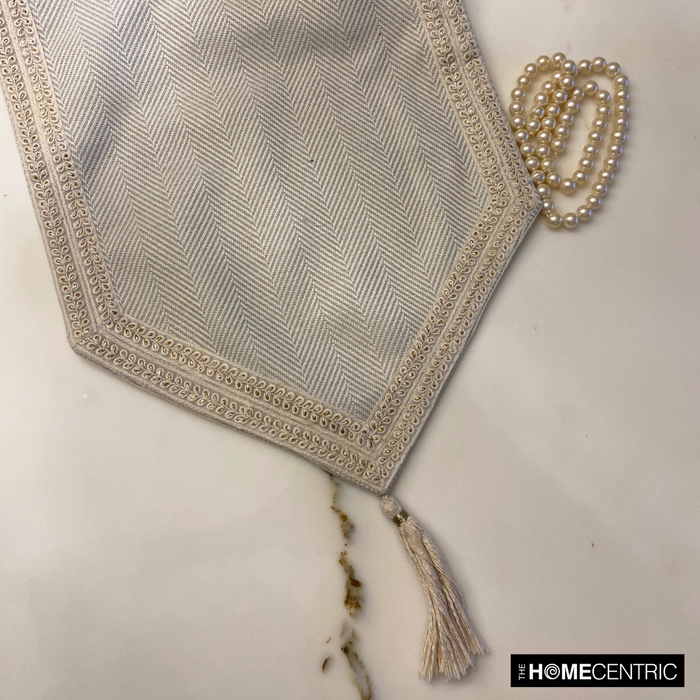 Eleganza - Ivory Jute Linen Decorative Table Runner