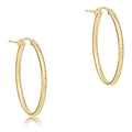 enewton Oval Gold 1" Hoop -Textured