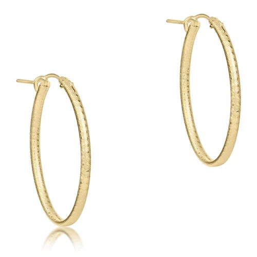 enewton Oval Gold 1" Hoop -Textured