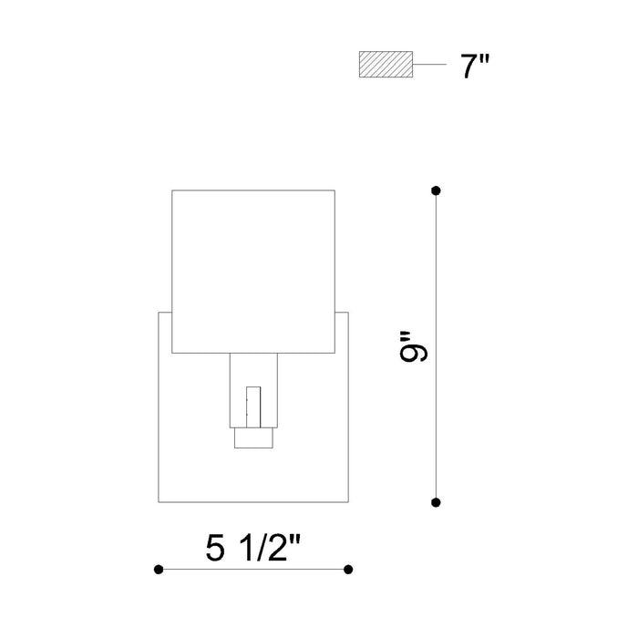 Eurofase 46811-011 Decato 9" Matte Black Wall Sconce