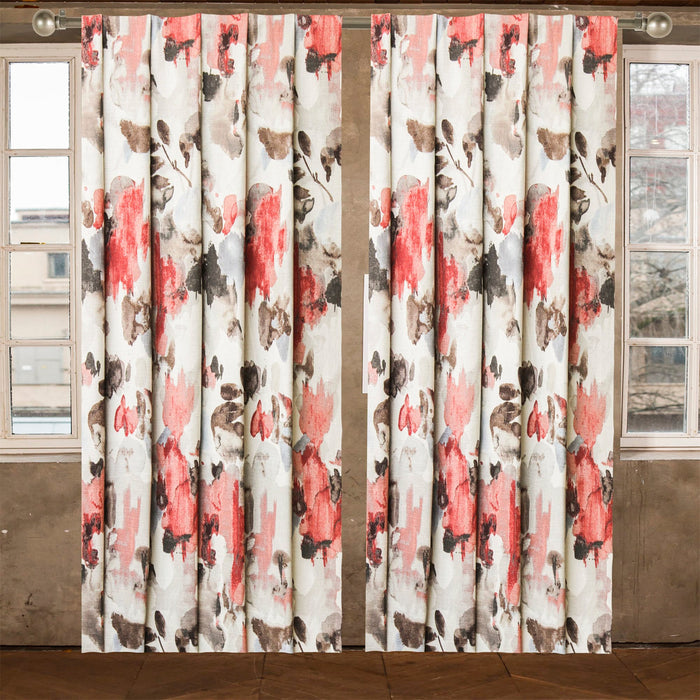 Flower Garden Digital Printed Cotton Linen Curtain Panels
