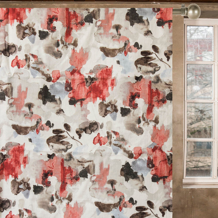 Flower Garden Digital Printed Cotton Linen Curtain Panels