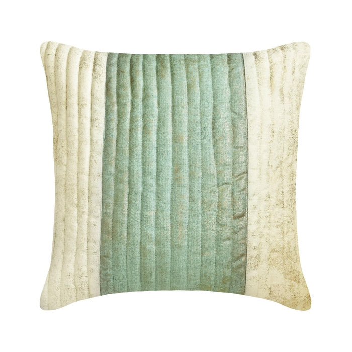 Foil Divisions - Blue & White Velvet Throw Pillow Cover
