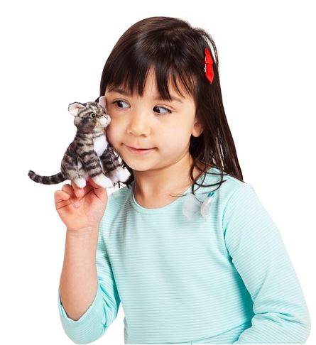 Folkmanis - Mini Tabby Cat Finger Puppet