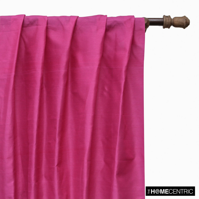Fuchsia Pink Art Silk / Faux Silk Fabric By The Yard