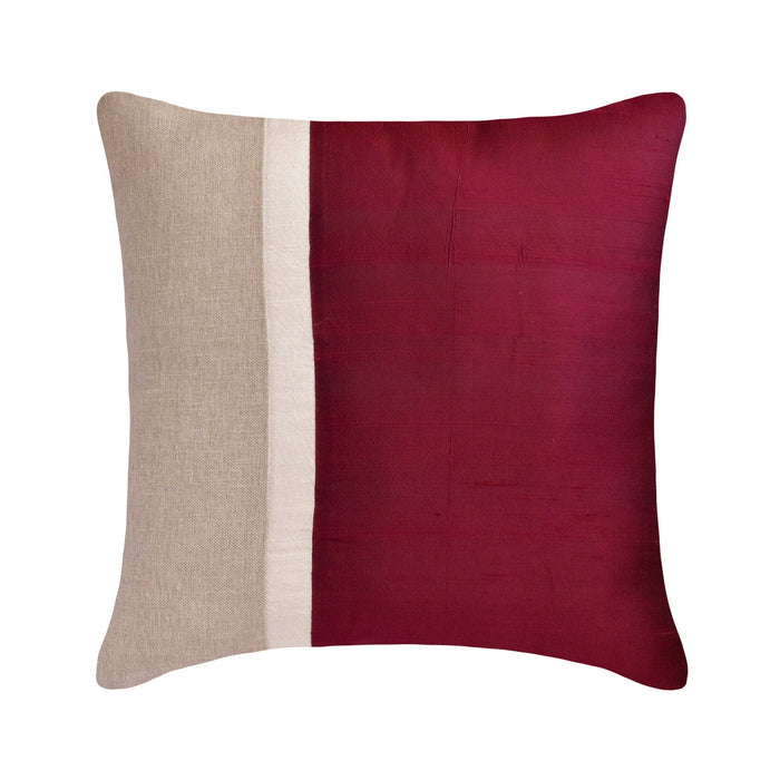 Fuchsia Silkastic  - Fuchsia Silk & Linen Throw Pillow Cover