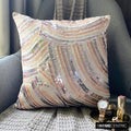 Glamorous - Ivory & Beige Art Silk Throw Pillow Cover