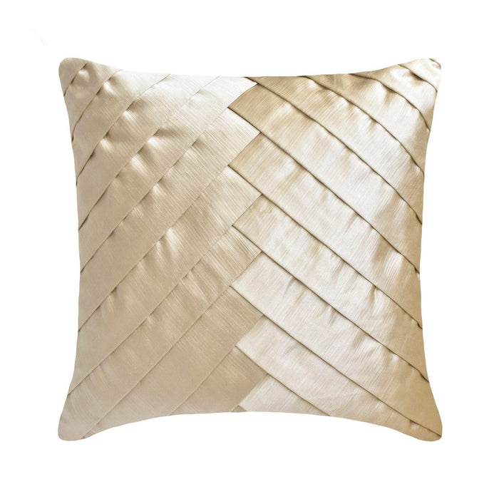 Glazed Satin - Satin Ivory Decorative Bed Runner and Pillow Cover