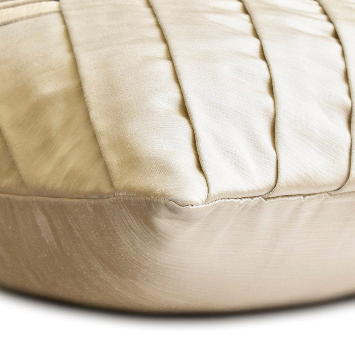 Glazed Satin - Satin Ivory Decorative Bed Runner and Pillow Cover