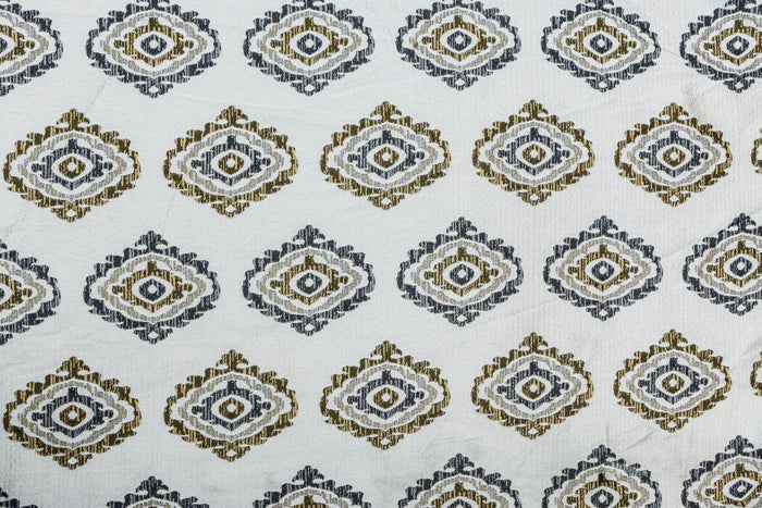 Gold And Grey Jacquard Fabric By The Yard