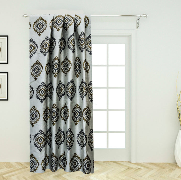 Gold And Grey Jacquard Fabric By The Yard