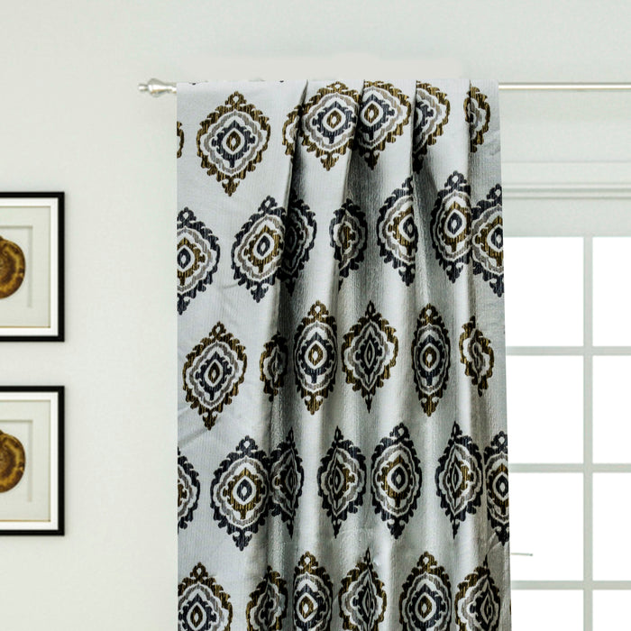 Gold And Grey Jacquard Fabric By The Yard