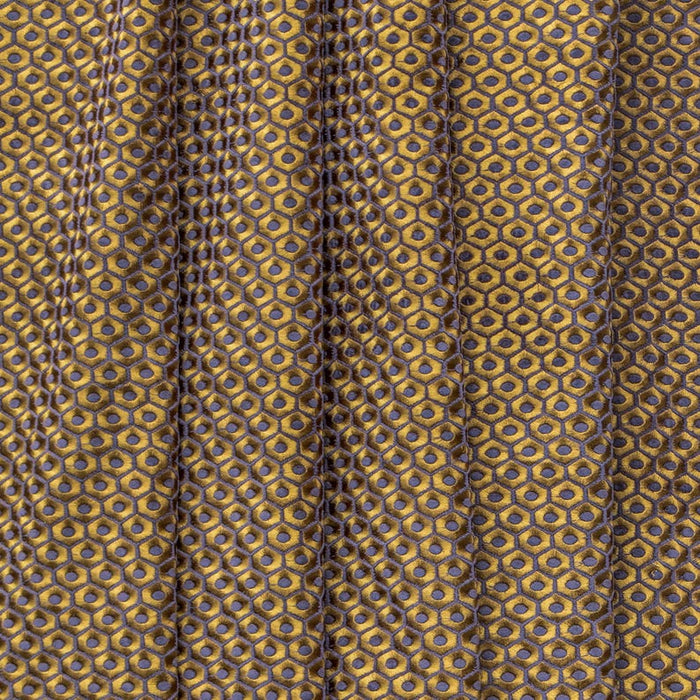Gold Hexagon Embroidery Fabric