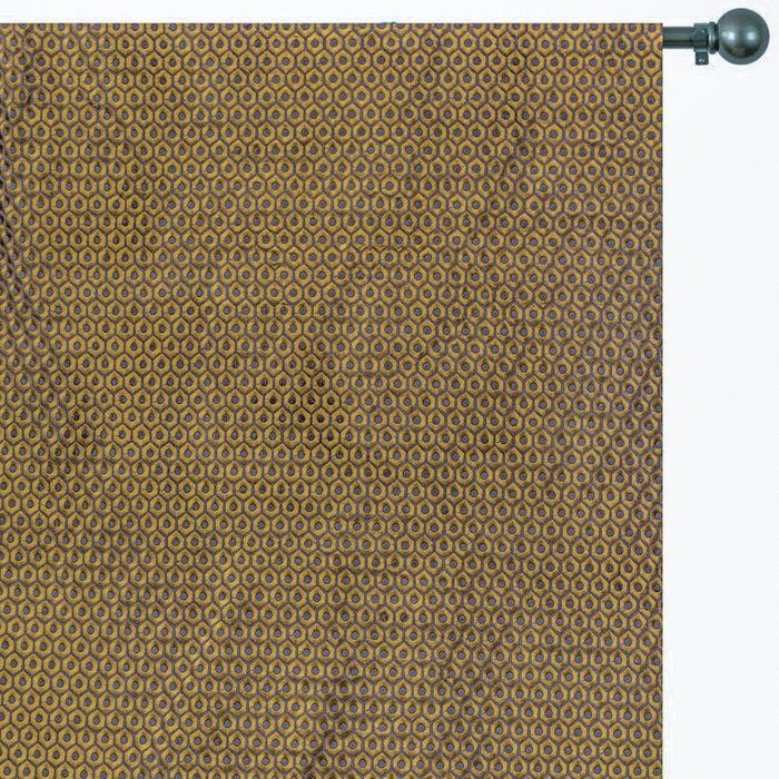 Gold Hexagon Embroidery Fabric