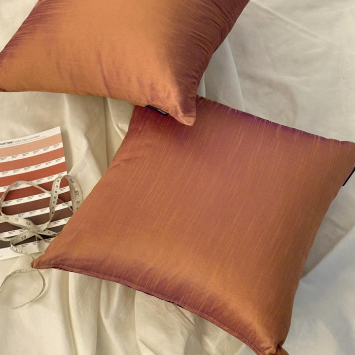 Gold & Purple Luxury - Gold & Purple Art Silk Throw Pillow Cover Pack of 2