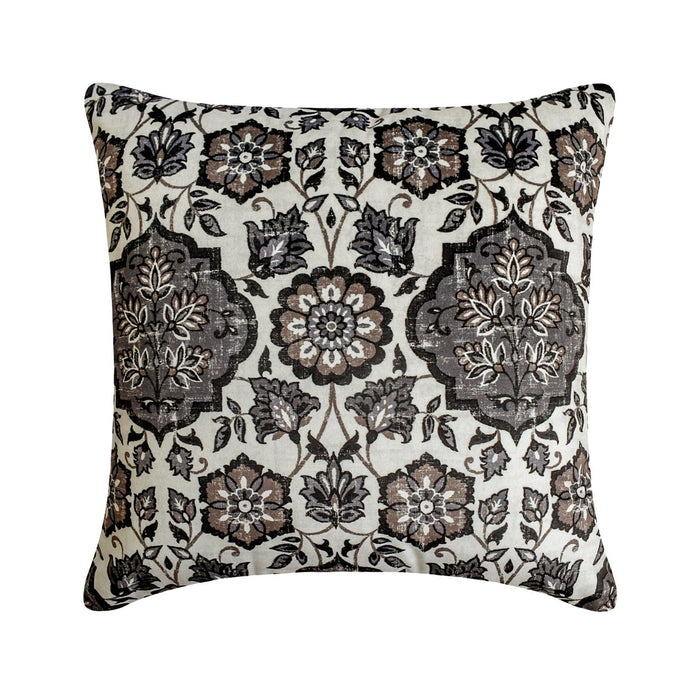 Golestan - Velvet Suede Grey, Blue & Brown Decorative Bed Runner and Pillow Cover