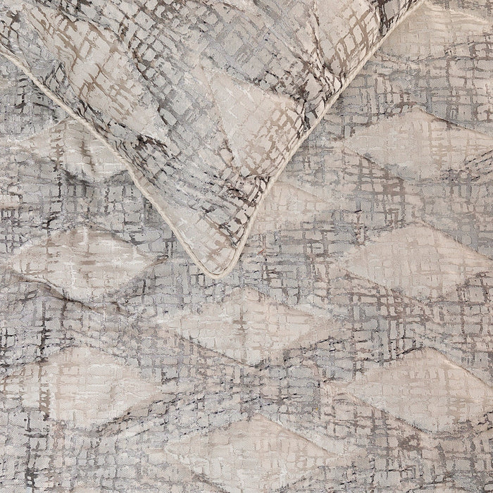 Graphitti Grey - Jacquard Grey Decorative Bed Runner and Pillow Cover