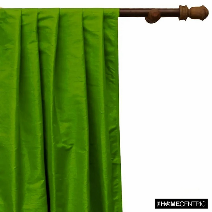 Grass Green Silk Dupioni Fabric By The Yard