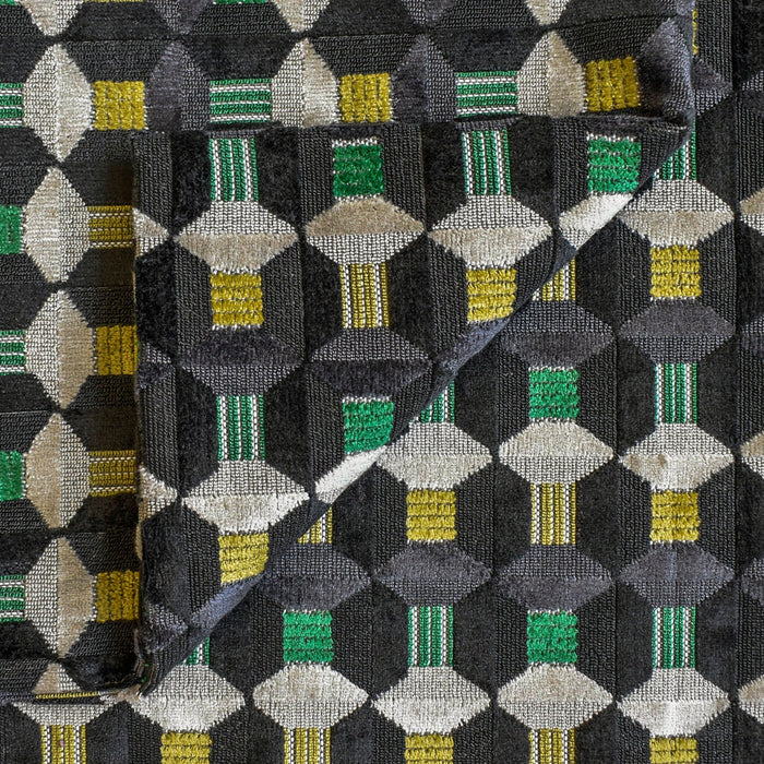 Gray Yellow Fabric