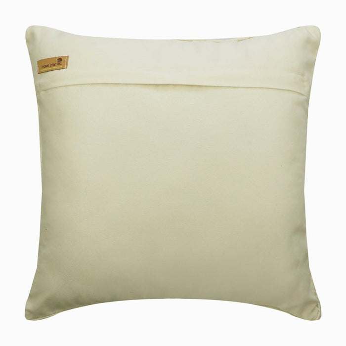 Greek Electra Ivory Velvet Geometric Euro Sham Cover