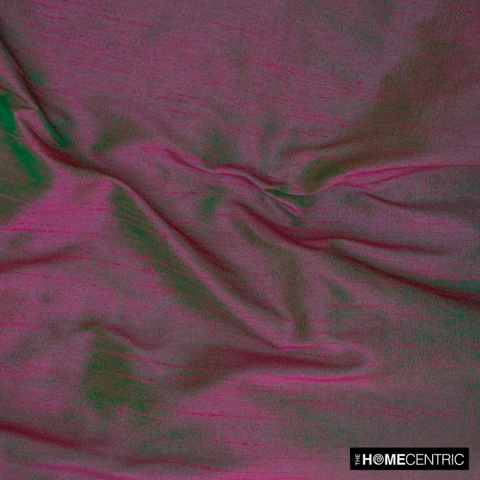 Green And Fuchsia Art Silk / Faux Silk Fabric By The Yard