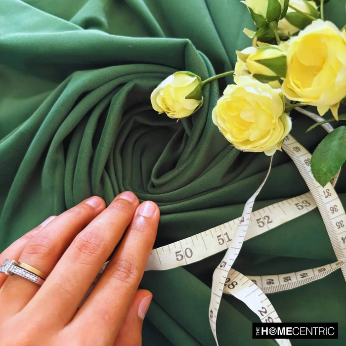 Green High Quality Plush Velvet Fabric by the Yard