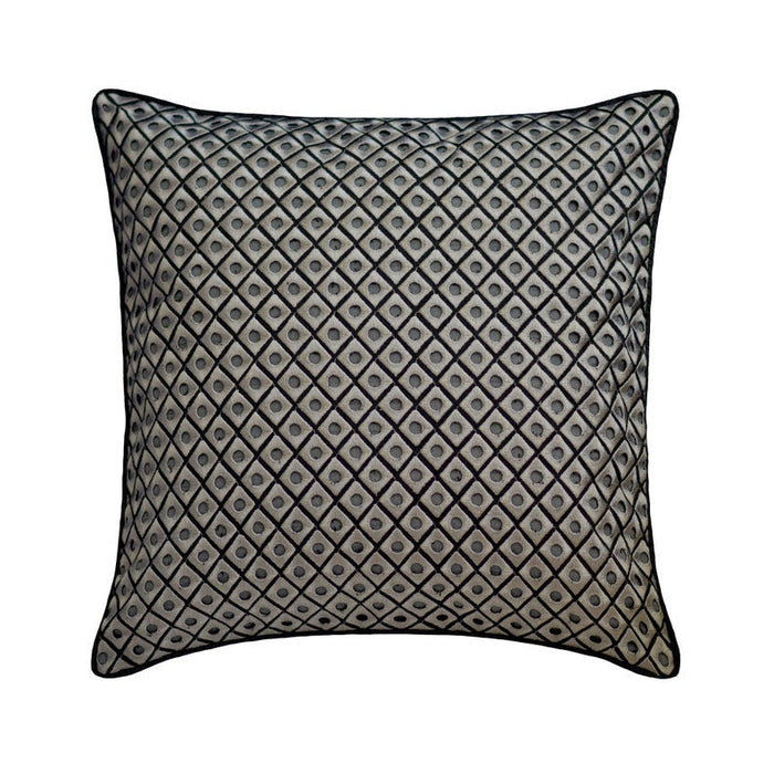 Grey Dots Boudoir Throw Pillow Cover