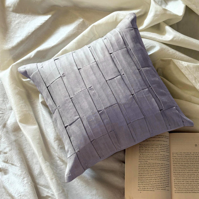 Grey Love Tune - Gray Suede Decorative Euro Sham
