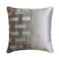 Grey Silver Bricks - Gray Art Silk Decorative Euro Sham