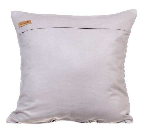 Grey Wind Folds - Gray Faux Suede Decorative Euro Sham