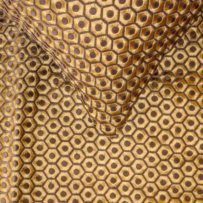 Honeycomb Luxe - Jacquard Gold Decorative Bed Runner and Pillow Cover