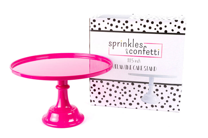 Hot Pink Melamine Cake Stand | Cupcake Stand Sprinkles & Confetti Party Supplies