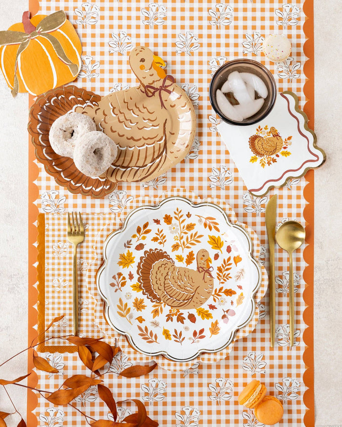 HRV1341 - Turkey Foliage Paper Plates My Mind’s Eye