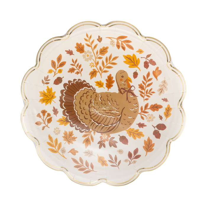 HRV1341 - Turkey Foliage Paper Plates My Mind’s Eye