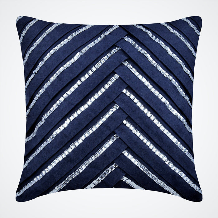 Ice Crystals - White Suede Decorative Euro Sham