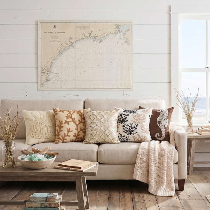 Ivory Art Silk Throw Pillow Cover - Mermaid Affair