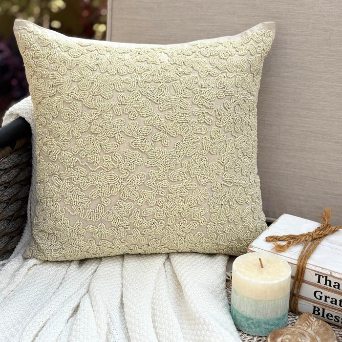 Ivory Dreams - Ivory Cotton Linen Decorative Euro Sham