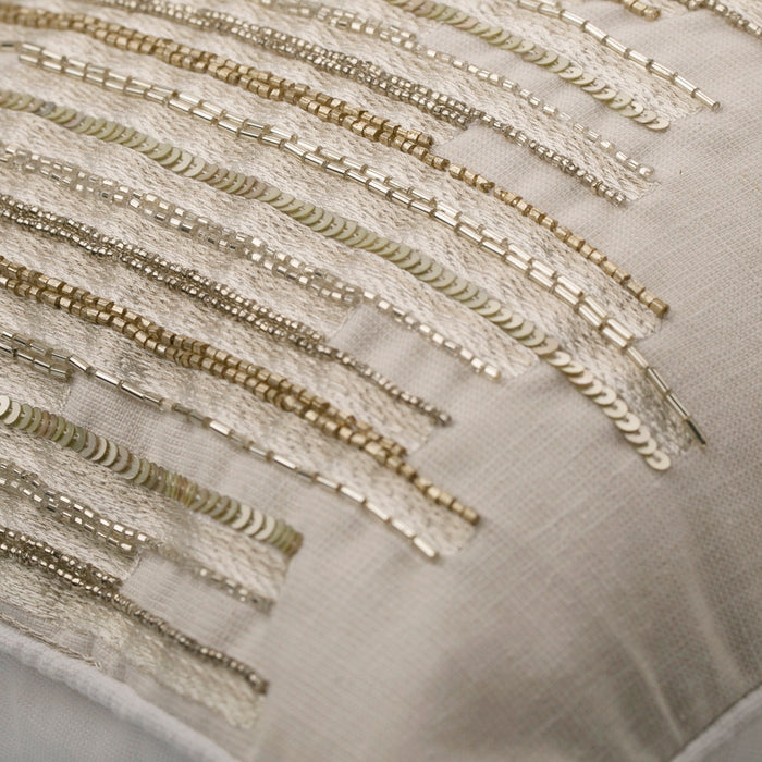 Ivory Rules - Ivory Silk Lumbar Pillow Cover