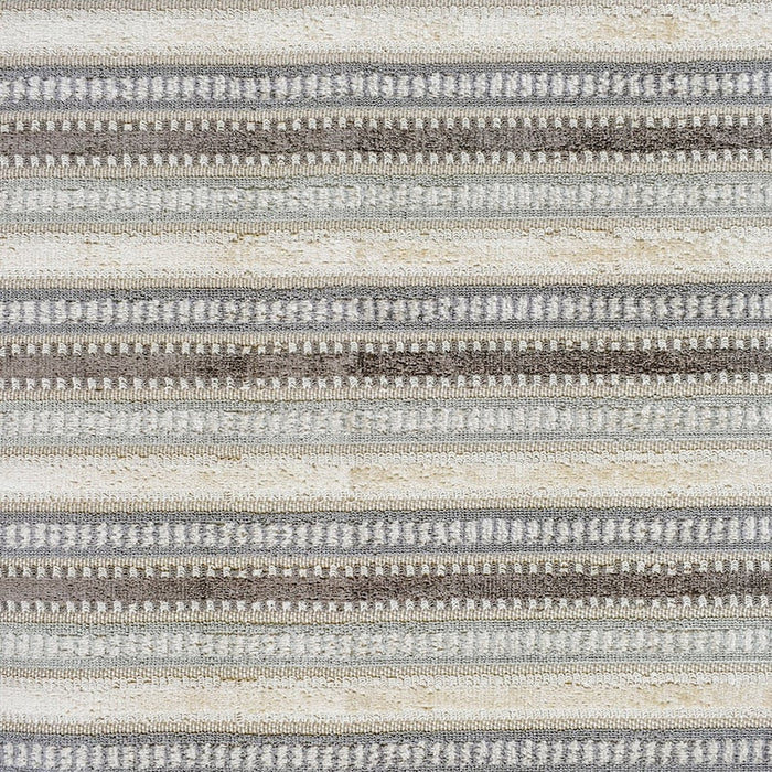 Jacquard Velvet Stripes Gray & Teal Jacquard Chenille Velvet Fabric By The Yard